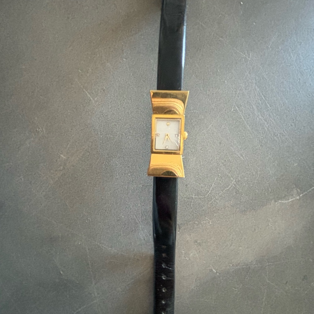 kate spade bow Gold and Black Watch